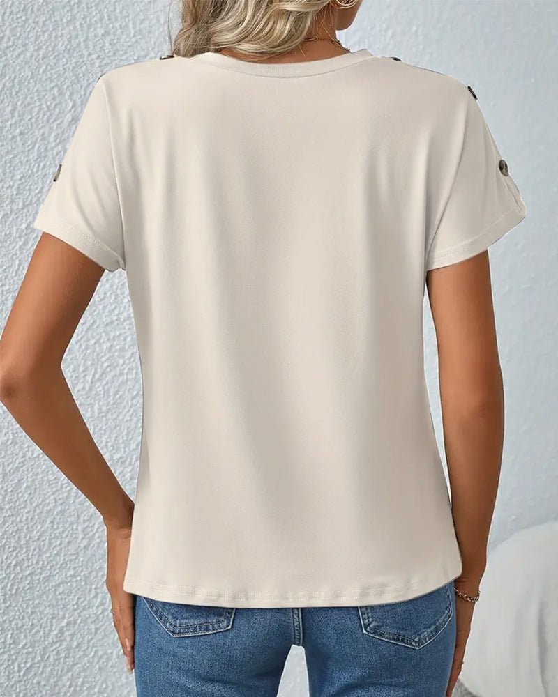 Paula | Floral Colourblock Tee