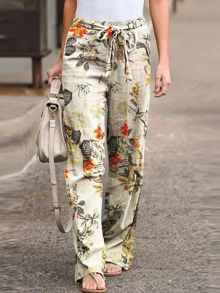 Dahlia | Effortless Floral Pants