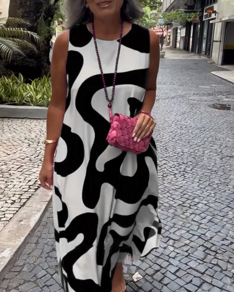 Reese | Sleeveless Geometric Dress