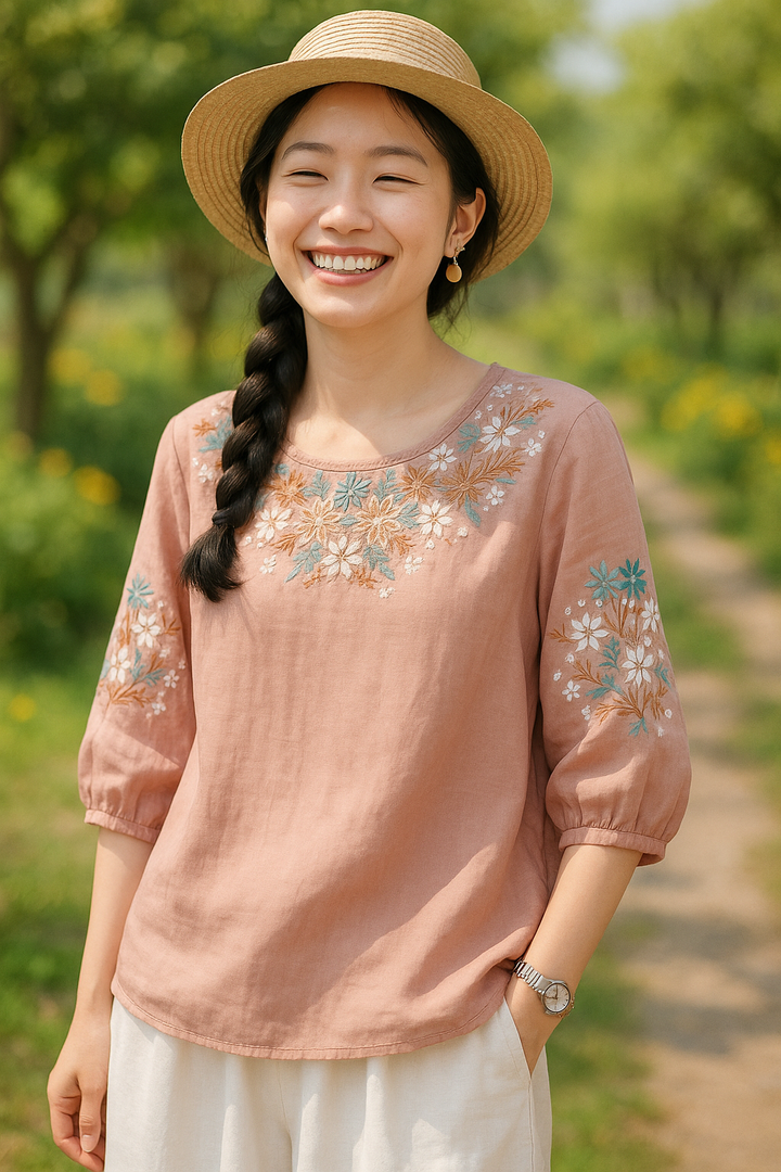 Ellin | Petal Stitch Blouse