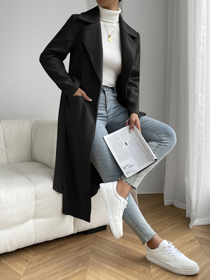 Polly | Elegant Belted Long Coat