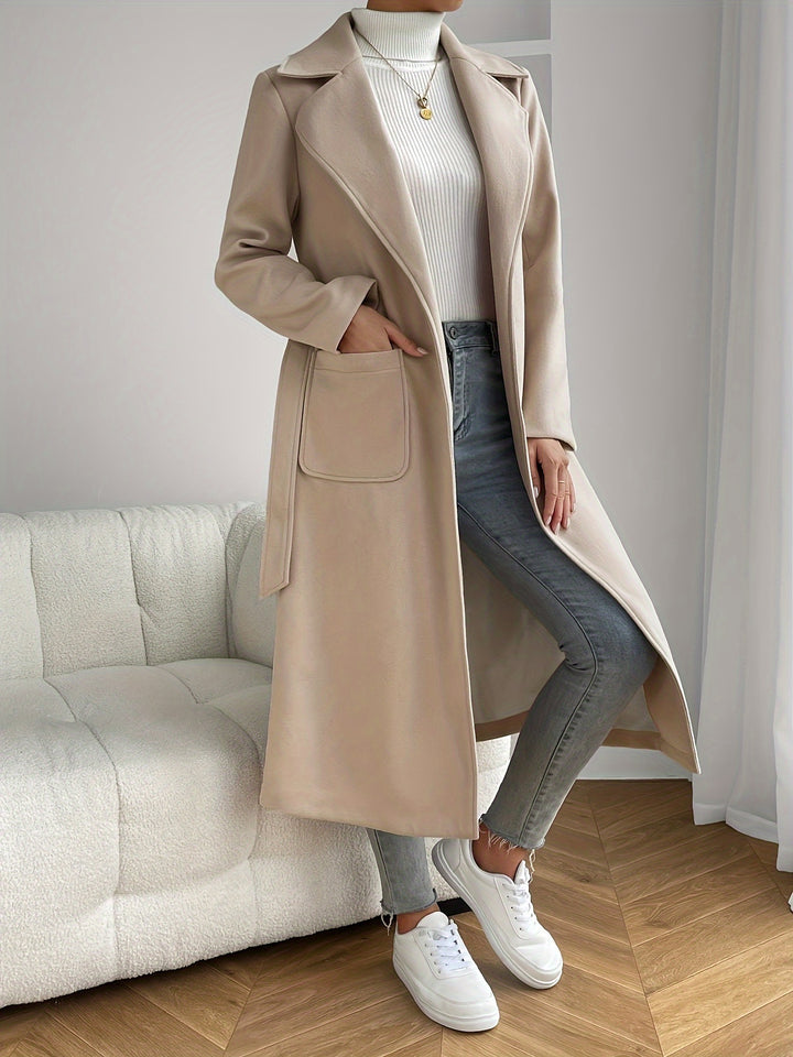 Polly | Elegant Belted Long Coat