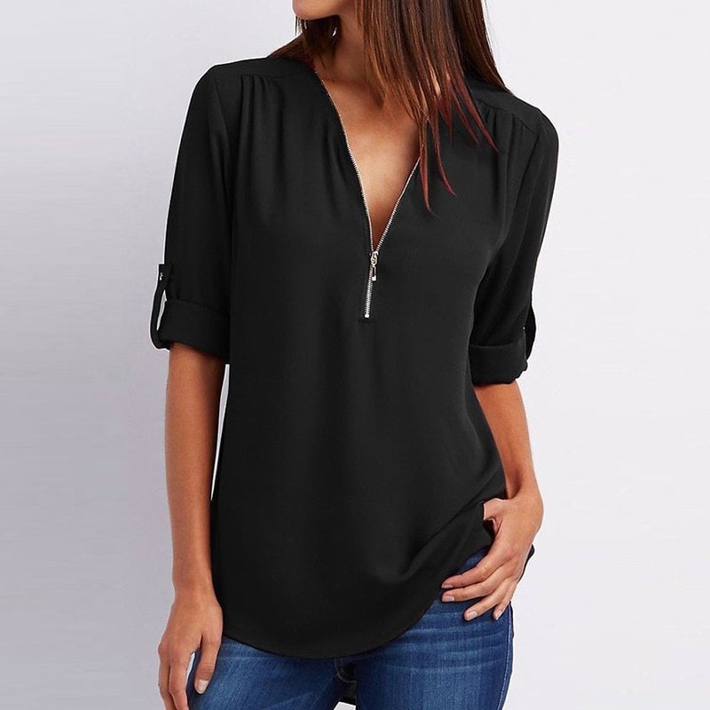 Harlow | Relaxed Zip Blouse