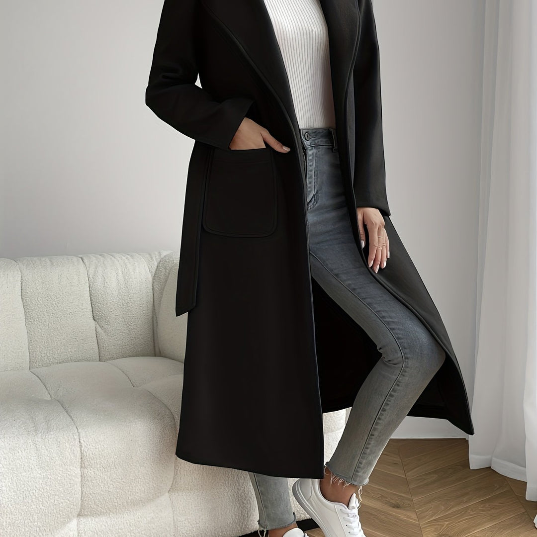 Polly | Elegant Belted Long Coat