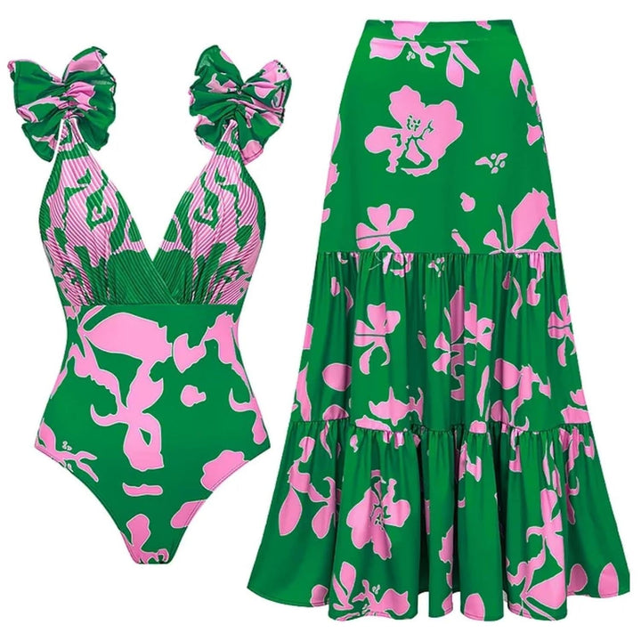 Shaila | Elegant Printed Swim Set