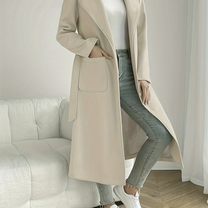 Polly | Elegant Belted Long Coat