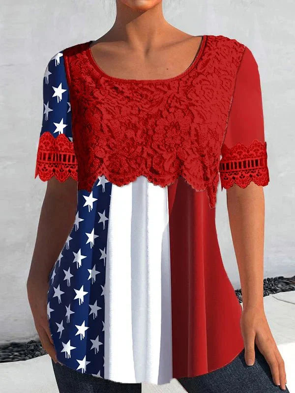 Anie | Lace Graphic Tee