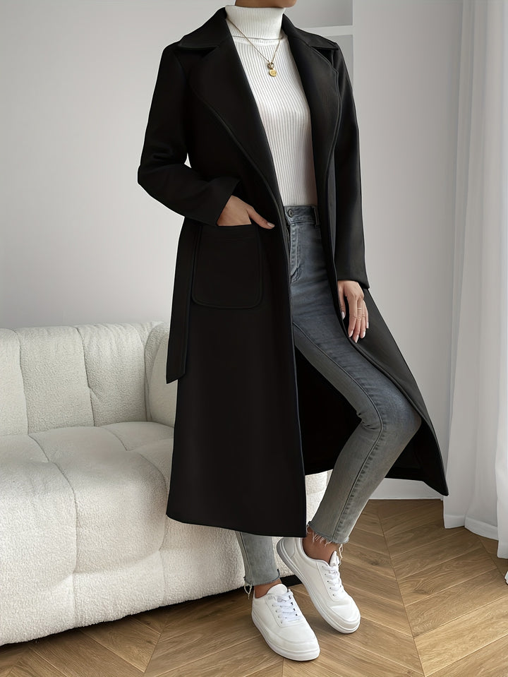 Polly | Elegant Belted Long Coat