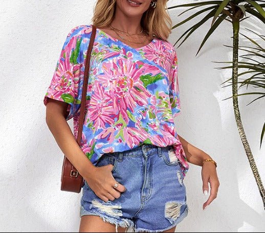 Gelene | Floral Linen Blouse