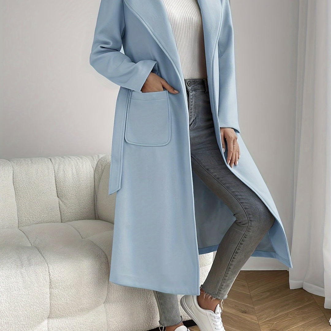Polly | Elegant Belted Long Coat