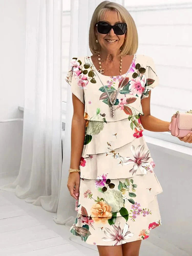 Jenny | Cascading Floral Dress