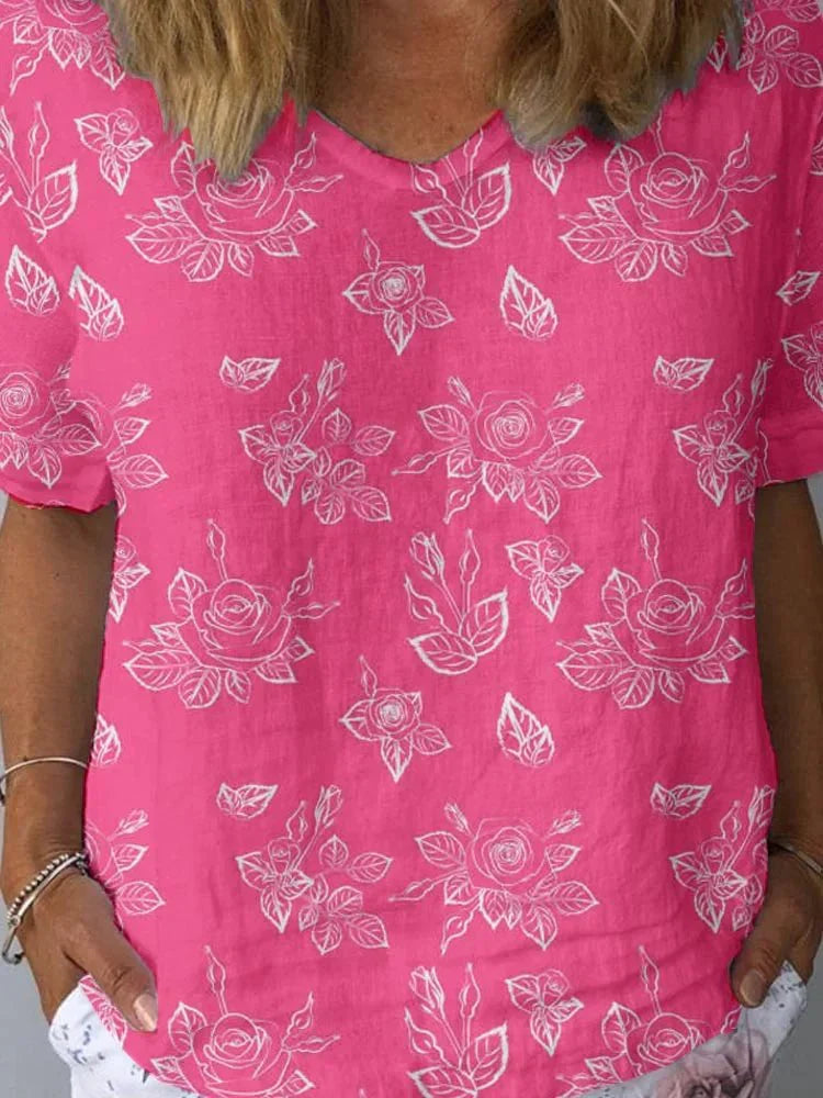 Aria | Blooming Brushstrokes Tee