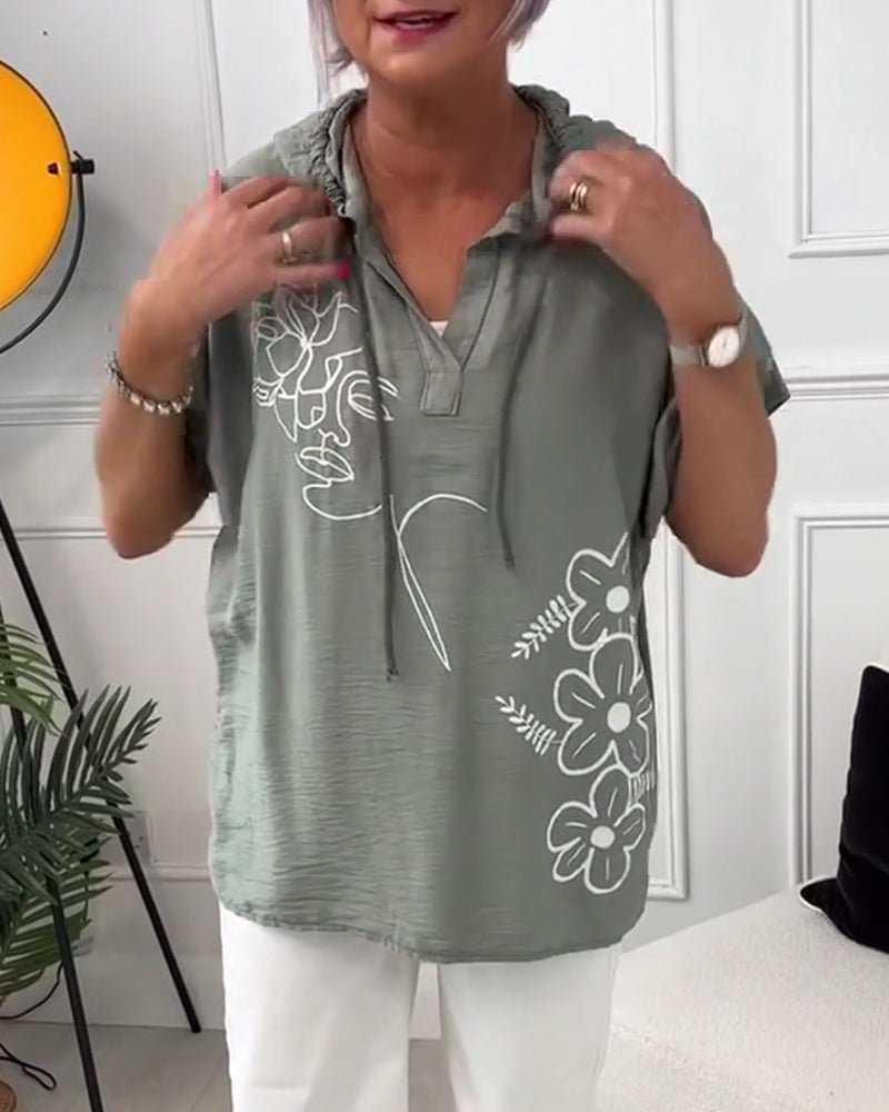 Esme | Floral Hooded Blouse